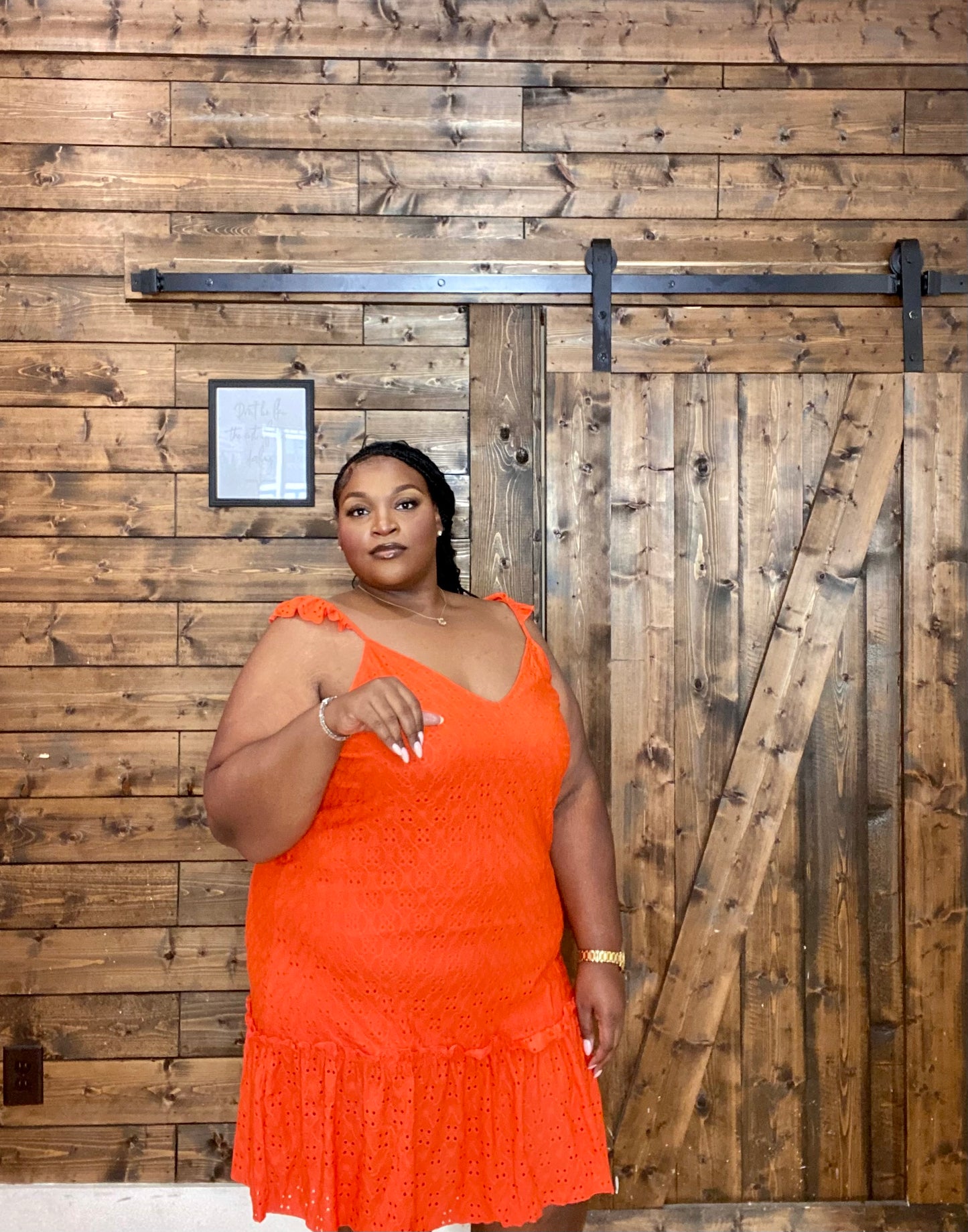 All Eyelets Ruffled Dress