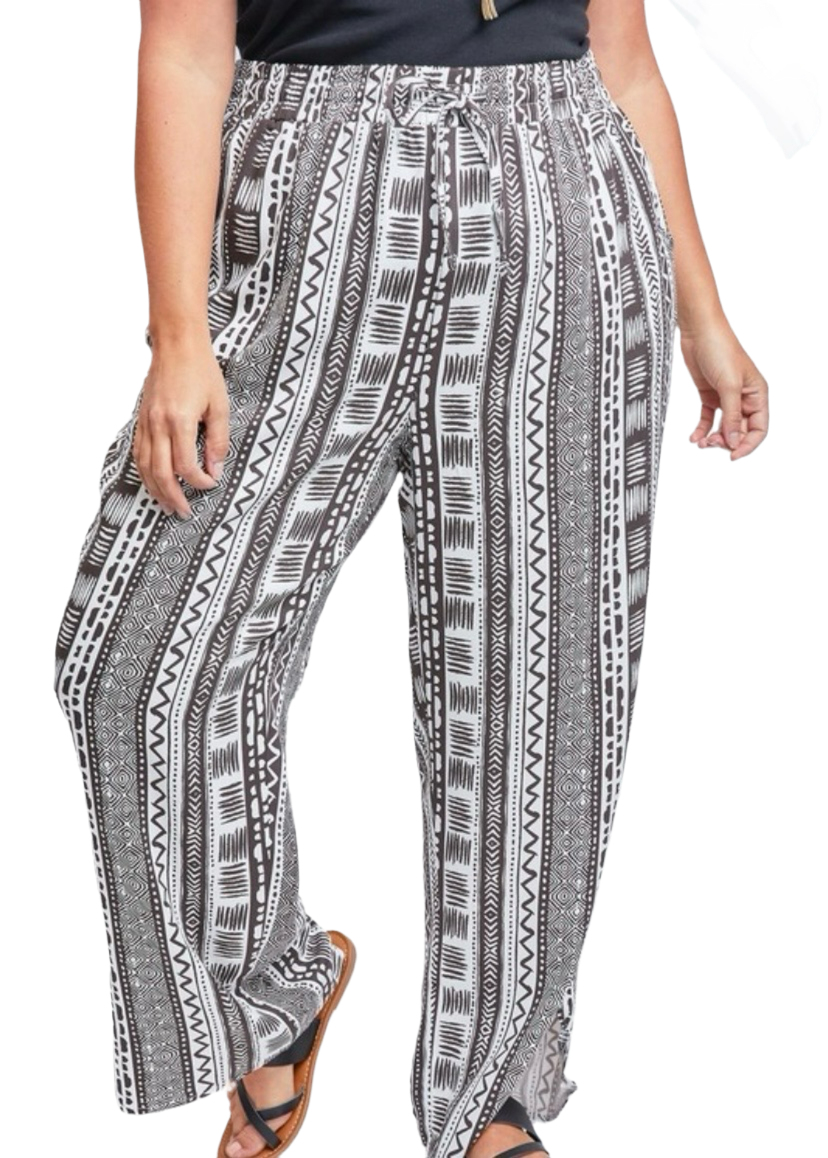 Tribal Wide Leg Pants