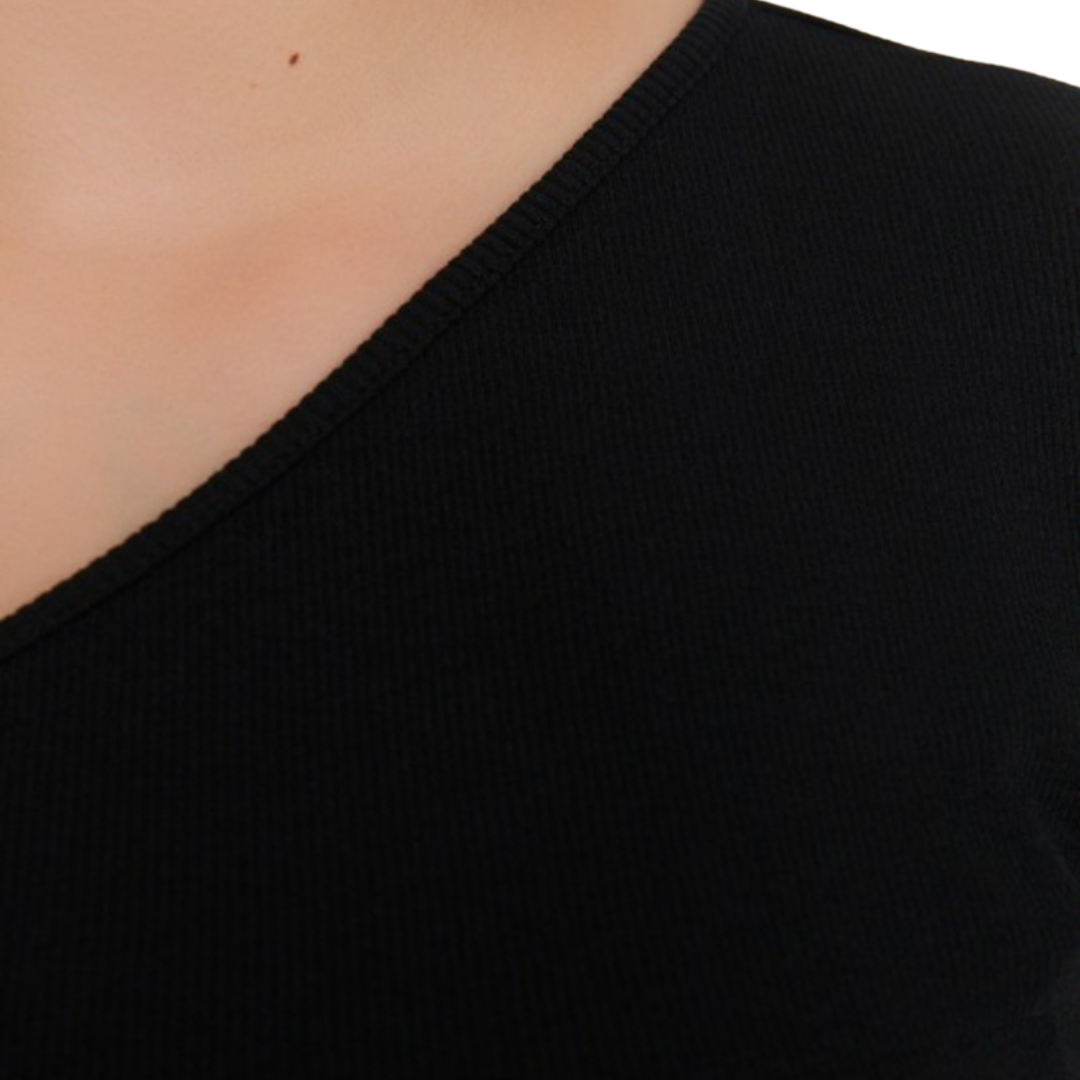 Shoulder Kiss Ribbed Top